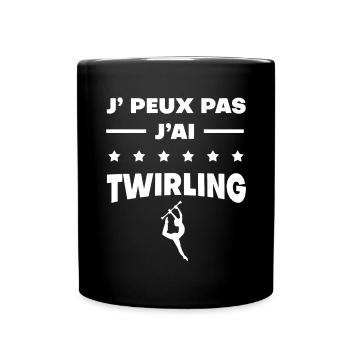 Je peux pas j'ai twirling cadeau femme - Mug uni - noir - Devant