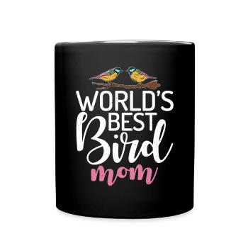 Bird Owner Gift Bird Lover - Full Colour Mug - black - Front