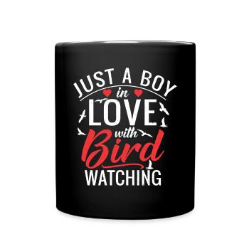 Bird Owner Gift Bird Lover - Full Colour Mug - black - Front