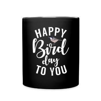 Bird Owner Gift Bird Lover - Full Colour Mug - black - Front