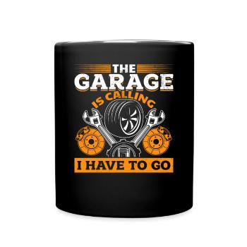 Le garage appelle mécanicien automobile amateur de voitures classiques tuning - Mug uni - noir - Devant