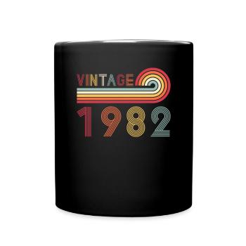 Funny Vintage Born in 1982 Birthday - Full Colour Mug - black - Front