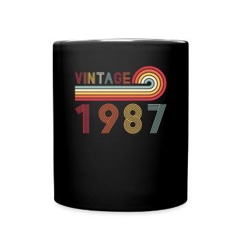 Funny Vintage Born in 1977 Birthday - Full Colour Mug - black - Front