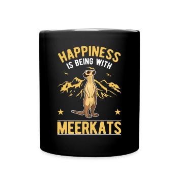 Le bonheur des suricates - Mug uni - noir - Devant