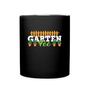 Garten Fee - Floristin Floristik Garten Blume - Tasse einfarbig - Schwarz - Vorne
