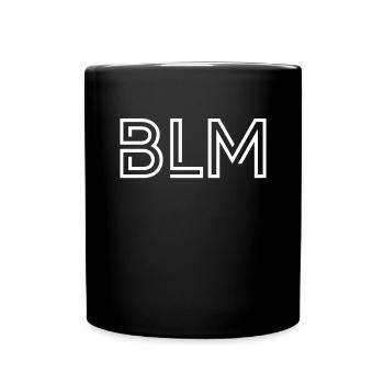 BLM créatif en grosses lettres blanches - Mug uni - noir - Devant