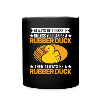 Soyez toujours vous-même Canard en caoutchouc Gummiente - Mug uni - noir - Devant