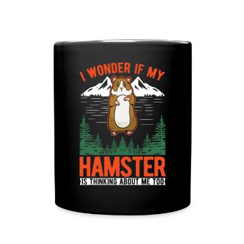 Hamster Hamster Wheel Golden Hamster Hamster - Full Colour Mug - black - Front