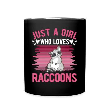 Waschbär Mädchen Raccoon Girl - Mug uni - noir - Devant