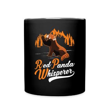 Roter Panda Flüsterer Red Panda Whisperer - Tasse einfarbig - Schwarz - Vorne