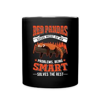 Red Panda Gift Cat Bear - Full Colour Mug - black - Front