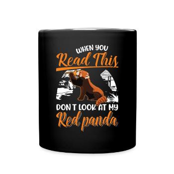 Red Panda Gift Cat Bear Red Panda - Full Colour Mug - black - Front