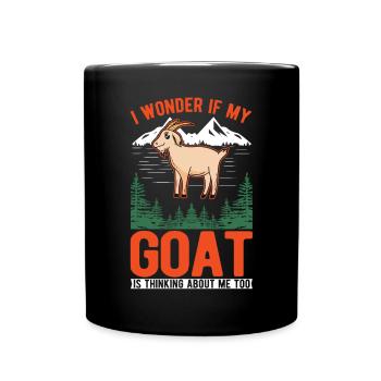 Ziegen Geschenk Ziegenwirt Ziege - Tasse einfarbig - Schwarz - Vorne