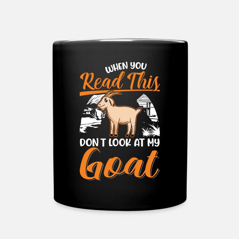 Ziegen Geschenk Ziegenwirt Ziege - Tasse einfarbig - Schwarz