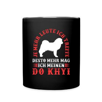 Do Khyi mehr mögen Tibetmastiff Tibetdogge - Tasse einfarbig - Schwarz - Vorne