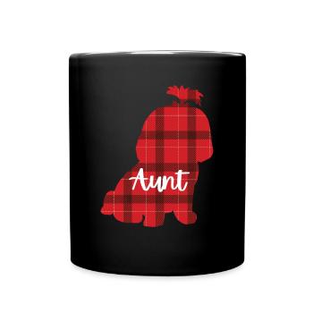 Shih Tzu - Tasse einfarbig - Schwarz - Vorne