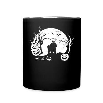 Shih Tzu - Tasse einfarbig - Schwarz - Vorne