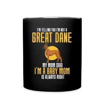 Dogue allemand - Mug uni - noir - Devant