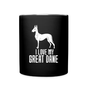Dogue allemand - Mug uni - noir - Devant