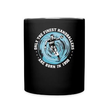 Handballspieler Handballer Jahrgang 1950 - Tasse einfarbig - Schwarz - Vorne