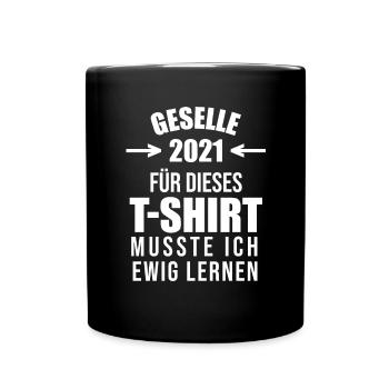 Ausbildung Bestanden Geselle Gesellenprüfung - Tasse einfarbig - Schwarz - Vorne