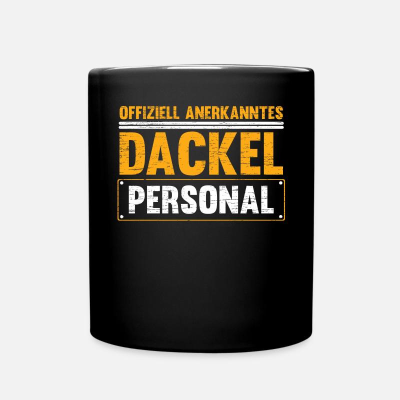 Offizielles Dackel Personal Rauhaardackel Dackel - Tasse einfarbig - Schwarz