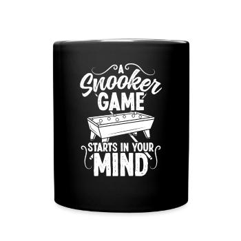 Snooker Game Starts In Mind Billiards 8 Ball Pool - Full Colour Mug - black - Front