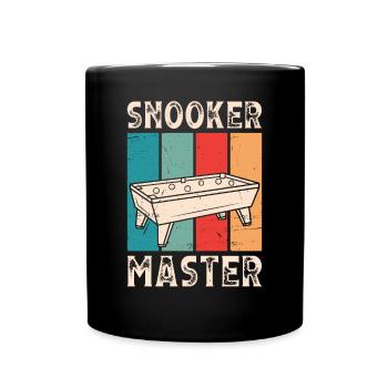 Snooker Master Billard Spieler 8 Ball Pool - Tasse einfarbig - Schwarz - Vorne