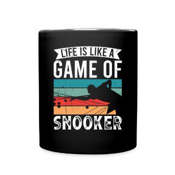 Billard Life Like Game Of Snooker 8 Ball Pool - Tasse einfarbig - Schwarz - Vorne