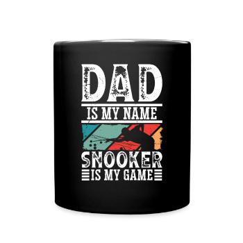 Le père de billard est mon nom snooker est ma balle de jeu 8 - Mug uni - noir - Devant