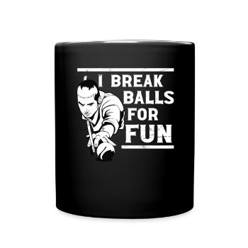 Snooker Break Balls For Fun Billard 8 Ball Pool - Tasse einfarbig - Schwarz - Vorne