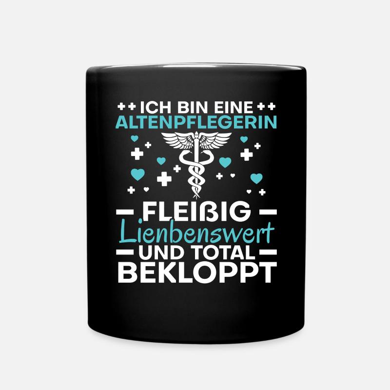 Ich Bin Eine Altenpflegerin - Tasse einfarbig - Schwarz