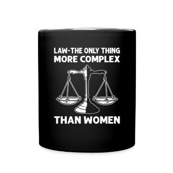 Law: The only thing more complex than women. - Full Colour Mug - black - Front