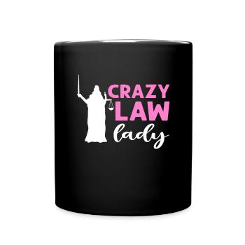 Crazy legal lady. Lawyer Criminal Law - Full Colour Mug - black - Front