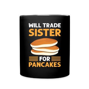Sœur échangera contre des crêpes. - Mug uni - noir - Devant
