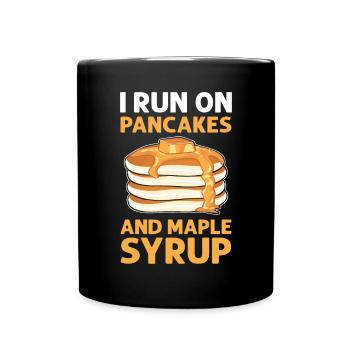 Je cours sur des crêpes - Mug uni - noir - Devant