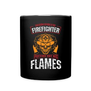 Feuerwehrmann Feuerwehr & Sprüche - Tasse einfarbig - Schwarz - Vorne