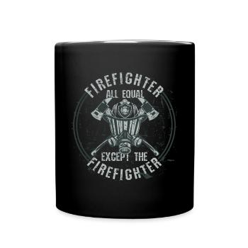 Feuerwehrmann Feuerwehr & Sprüche - Tasse einfarbig - Schwarz - Vorne