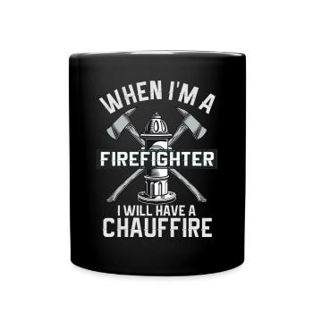 Feuerwehrmann Feuerwehr & Sprüche - Tasse einfarbig - Schwarz - Vorne
