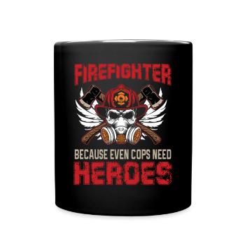 Feuerwehrmann Feuerwehr & Sprüche - Tasse einfarbig - Schwarz - Vorne