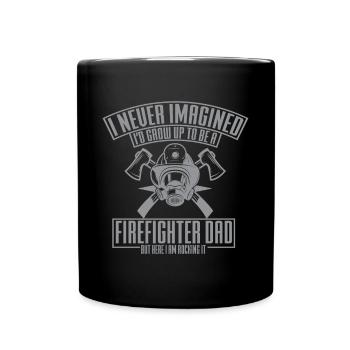 Feuerwehrmann Feuerwehr & Sprüche - Tasse einfarbig - Schwarz - Vorne