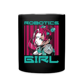 Robot Robotics Engineer Female - Tasse einfarbig - Schwarz - Vorne