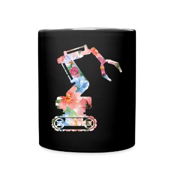 Ingénieur en robotique robotique Flower - Mug uni - noir - Devant