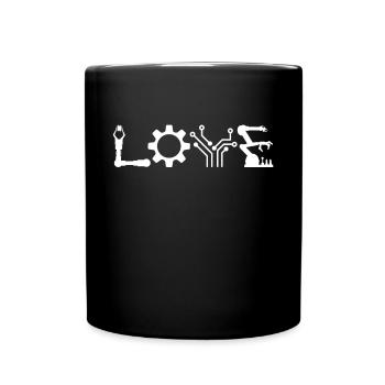 Ingénieur en robotique robotique amour - Mug uni - noir - Devant