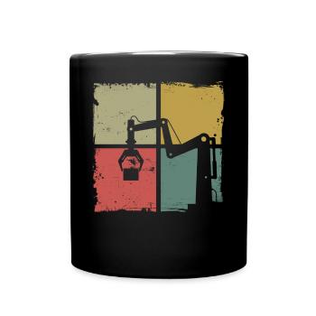 Robot Robotics Engineer Retro - Full Colour Mug - black - Front