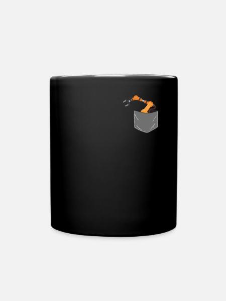 Robot Robotics Engineer Pocket - Tasse einfarbig - Schwarz