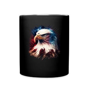 American Patriotic USA Design - Full Colour Mug - black - Front