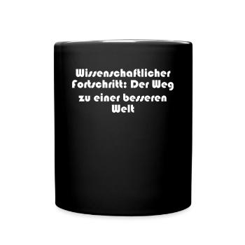 Wissenschaft - Wissenschaftlicher Fortschritt: - Tasse einfarbig - Schwarz - Vorne