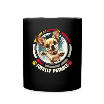 Dog Cartoon Chihuahua Design pour les amoureux des chiens - Mug uni - noir - Devant