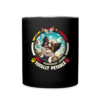 Dog Saying Papillon Design for Dog Lovers - Full Colour Mug - black - Front